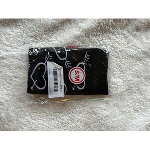 Black Heart Cupid Arrow Graphic Print compression Socks S/M